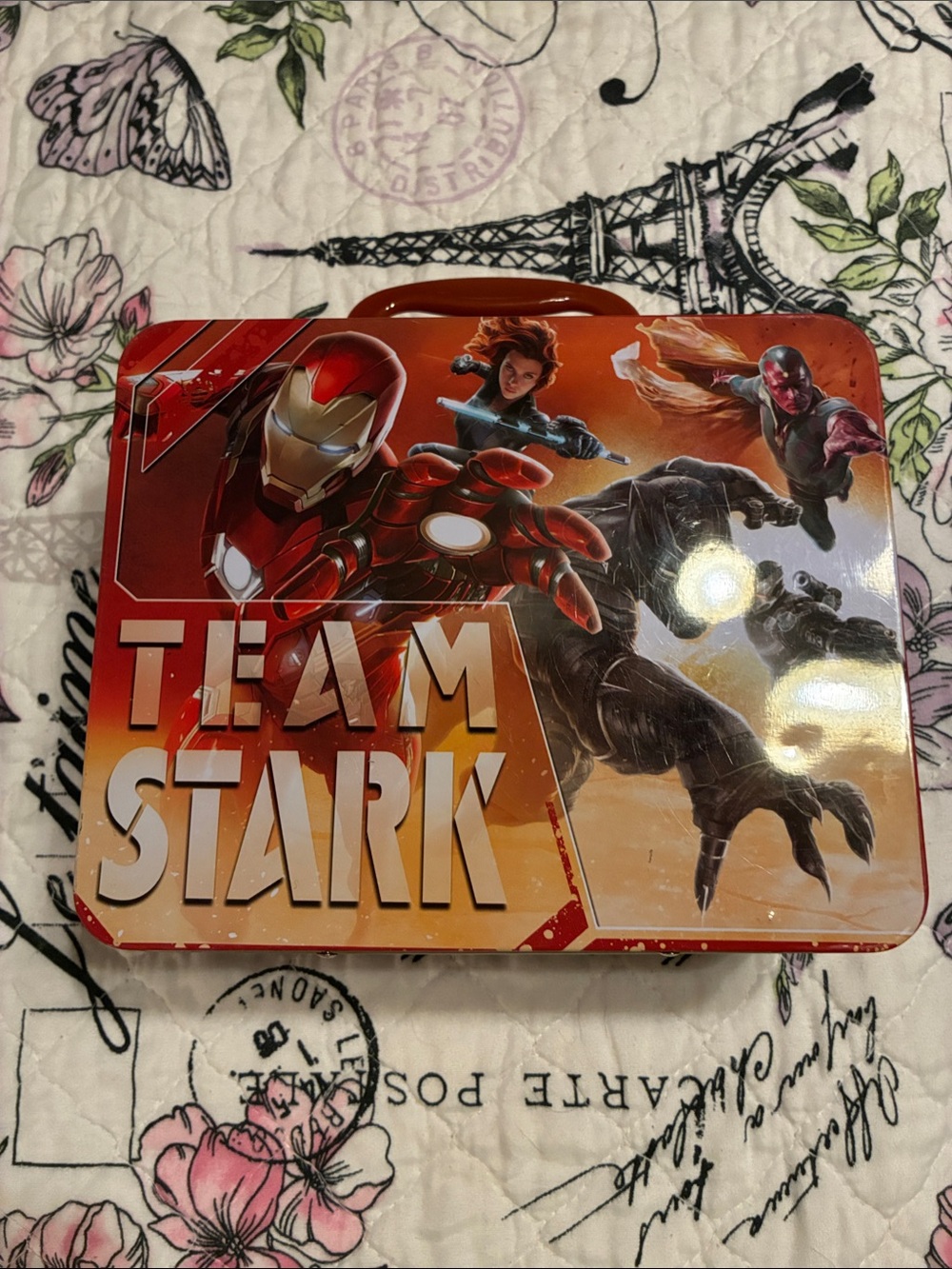 Marvel Team Stark Red Orange Lunchbox